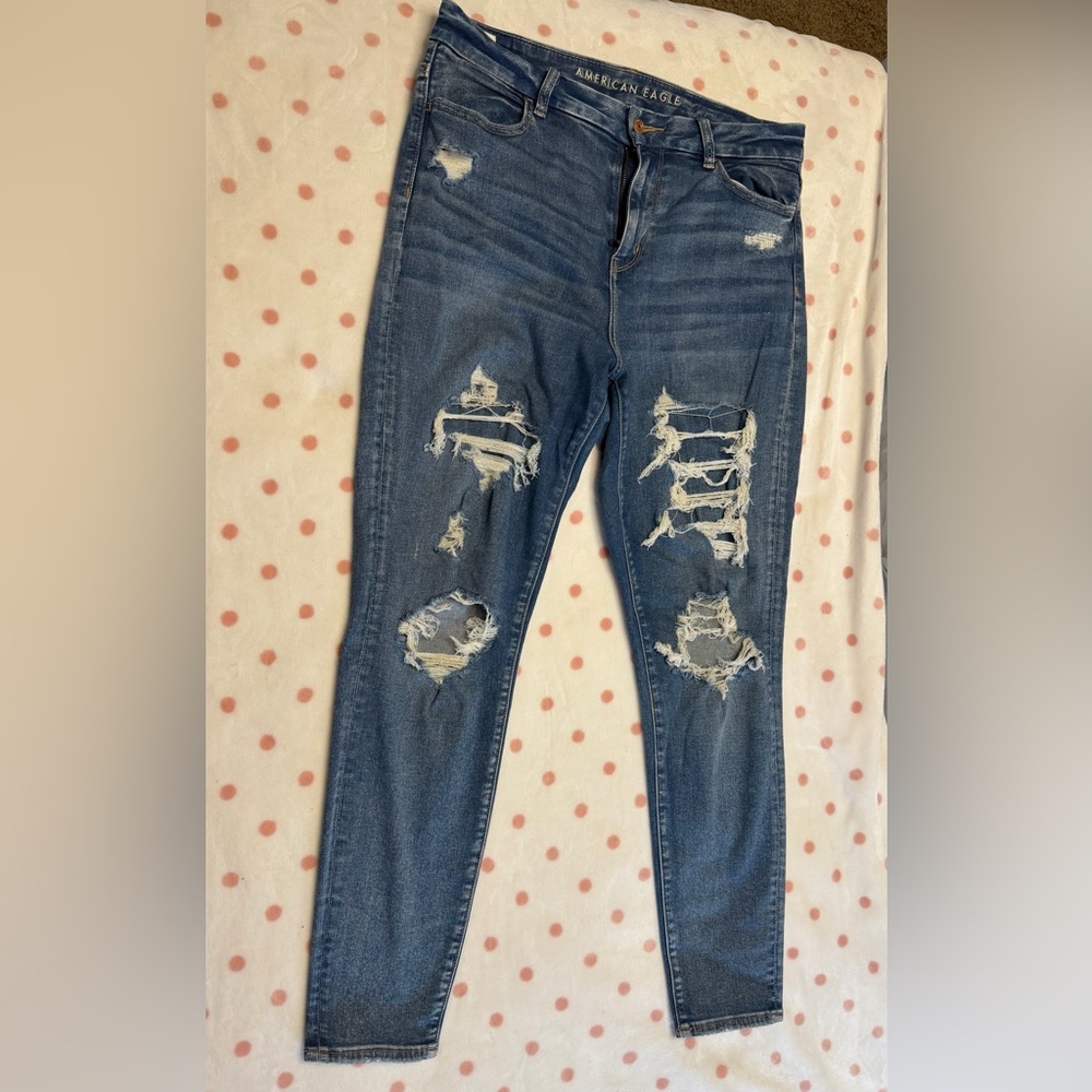 AE NE(X)T LEVEL PATCHED CURVY HIGH WAISTED JEGGING